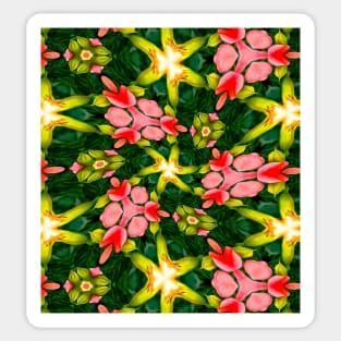 Cute Tropical Flower Pattern Sticker